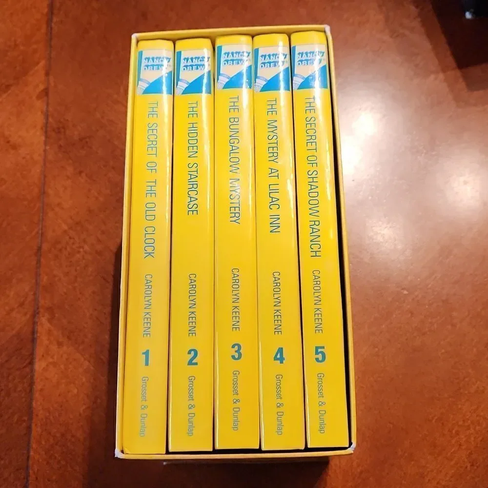 5 Nancy Drew Mystery Fiction Hardcover Books Elementary Middle School Reading